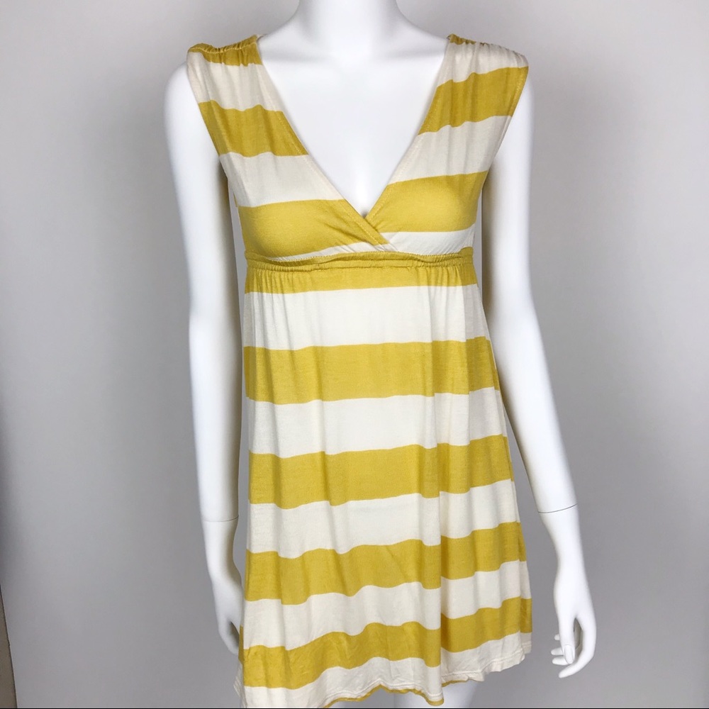 BDG Yellow and White Stripe Tunic Shirt